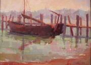 Chinese Shrimper Plein Air Landscape Painting - Chinese Shrimper