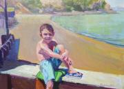 My grandson, Jett 18"x24" oil on linen
